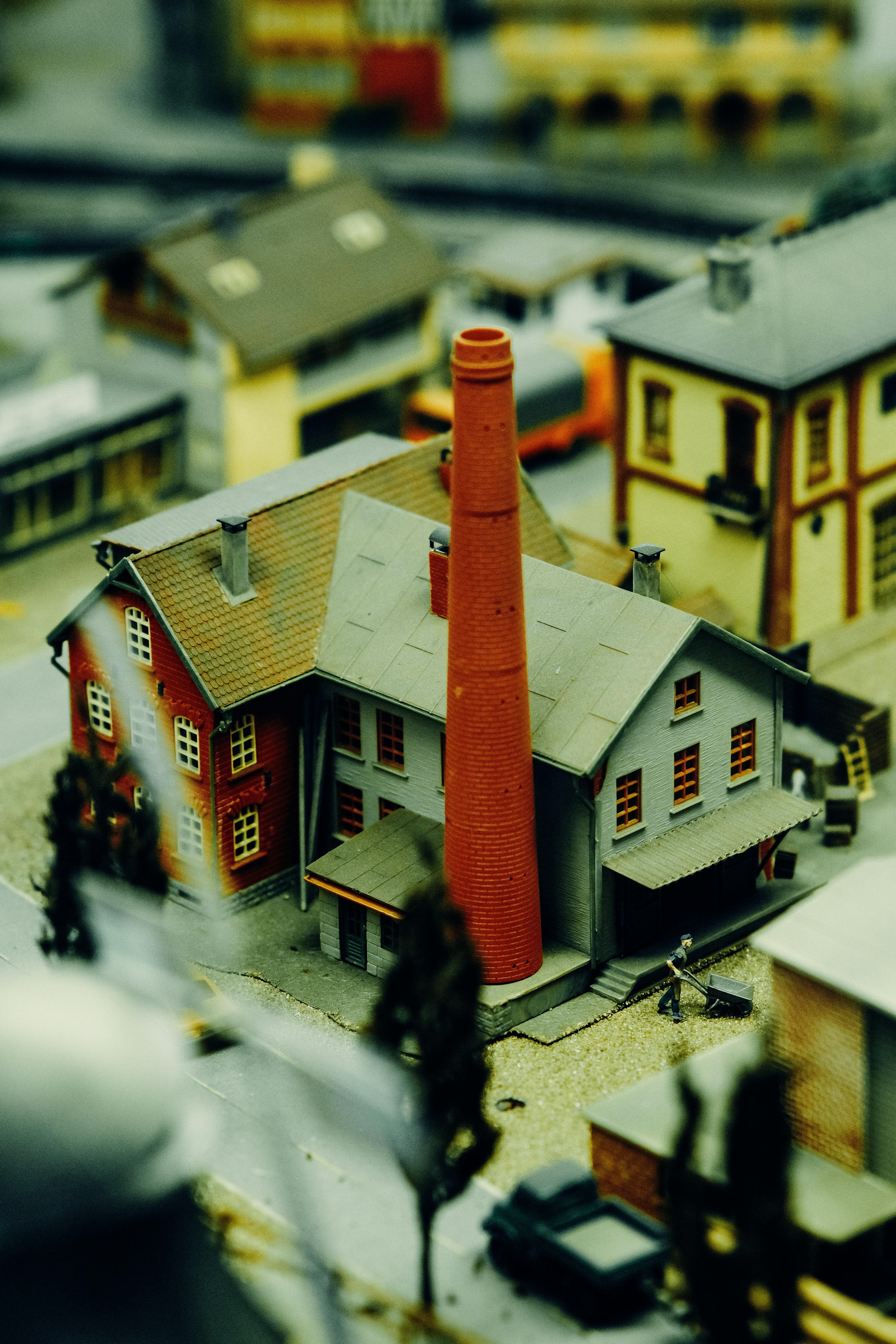 grátis Modelo Em Miniatura De Ambiente Industrial Urbano Foto profissional