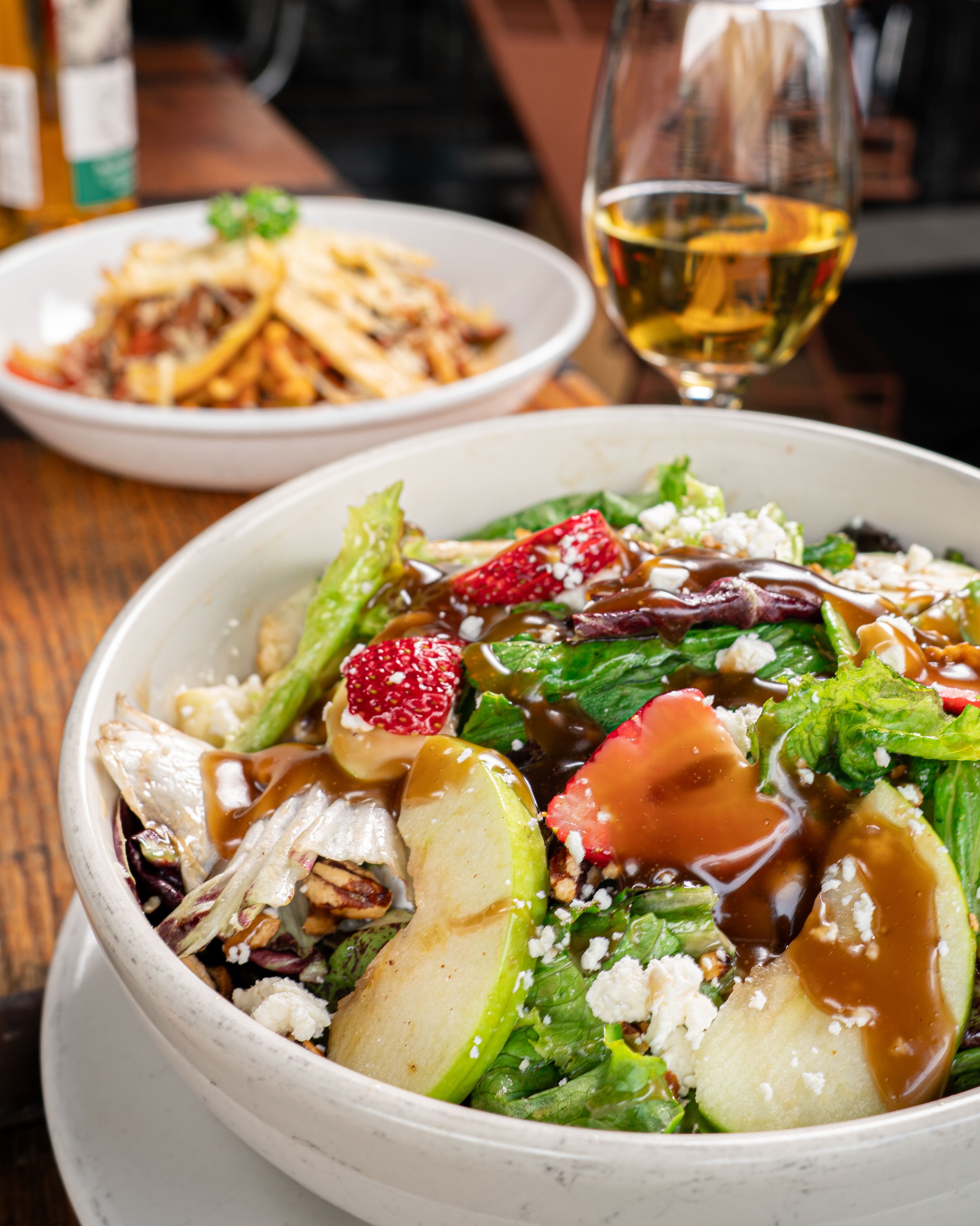 Mixed Greens Salad With Strawberries and Feta
