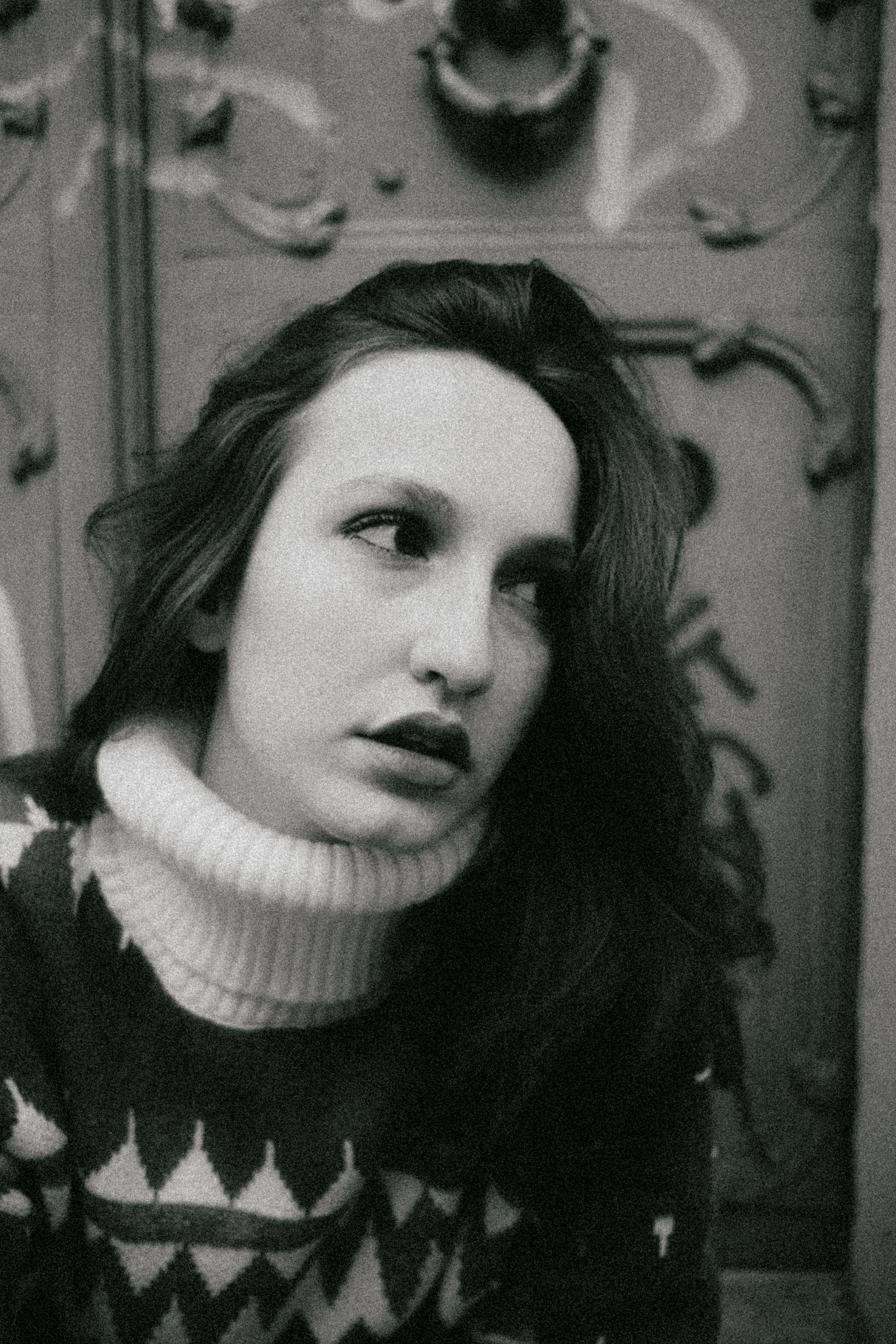 Moody Black and White Portrait of a Woman · Free Stock Photo
