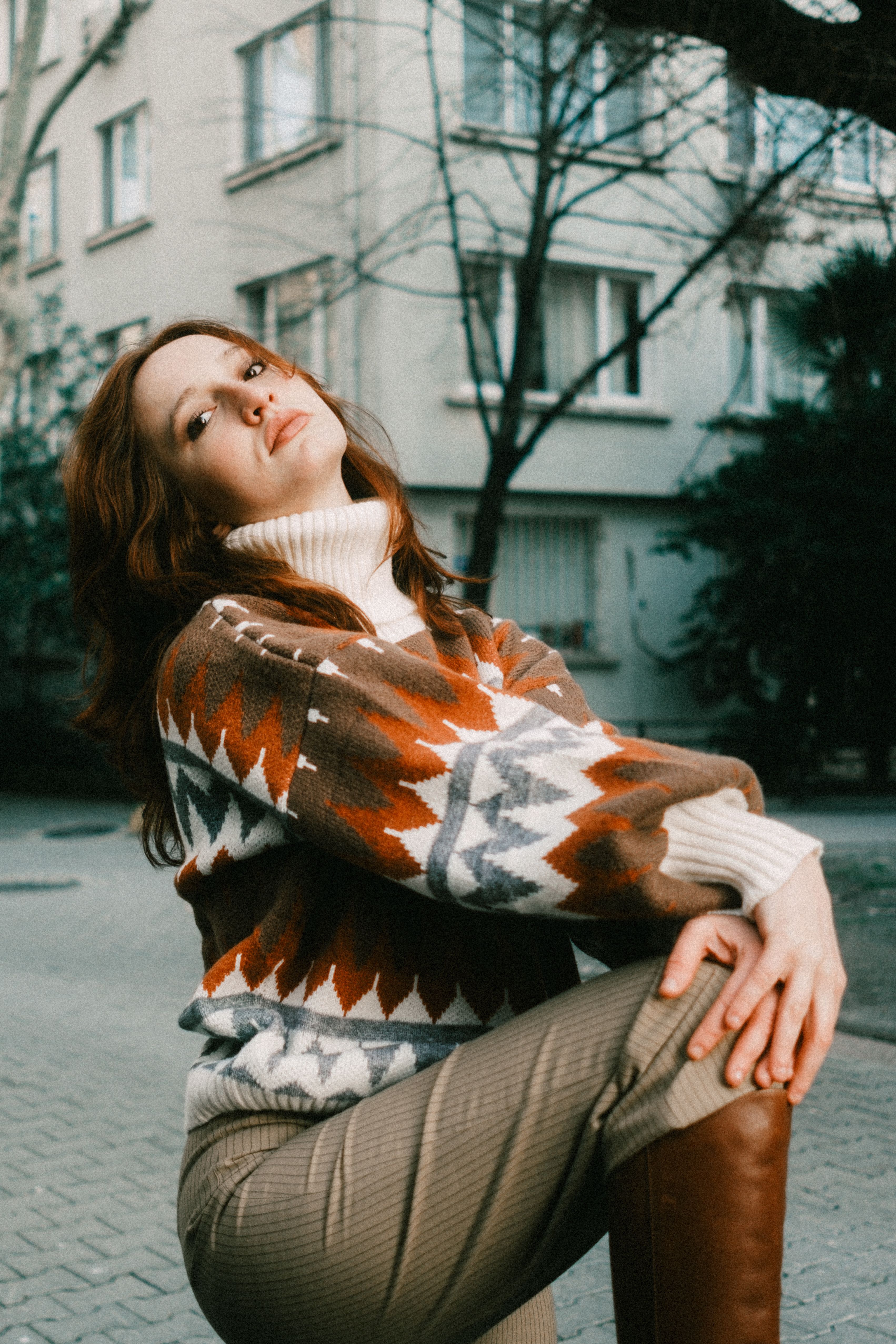Fair Isle sweater dress