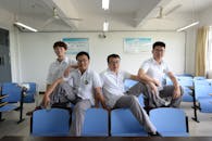 Group of Students Posing in Classroom