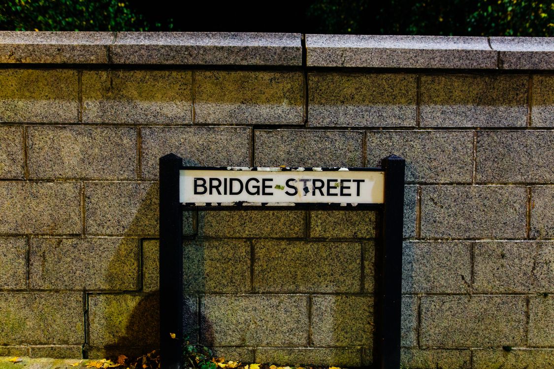Bridge Sign Photo Bridge Street Signage · Free Stock Photo