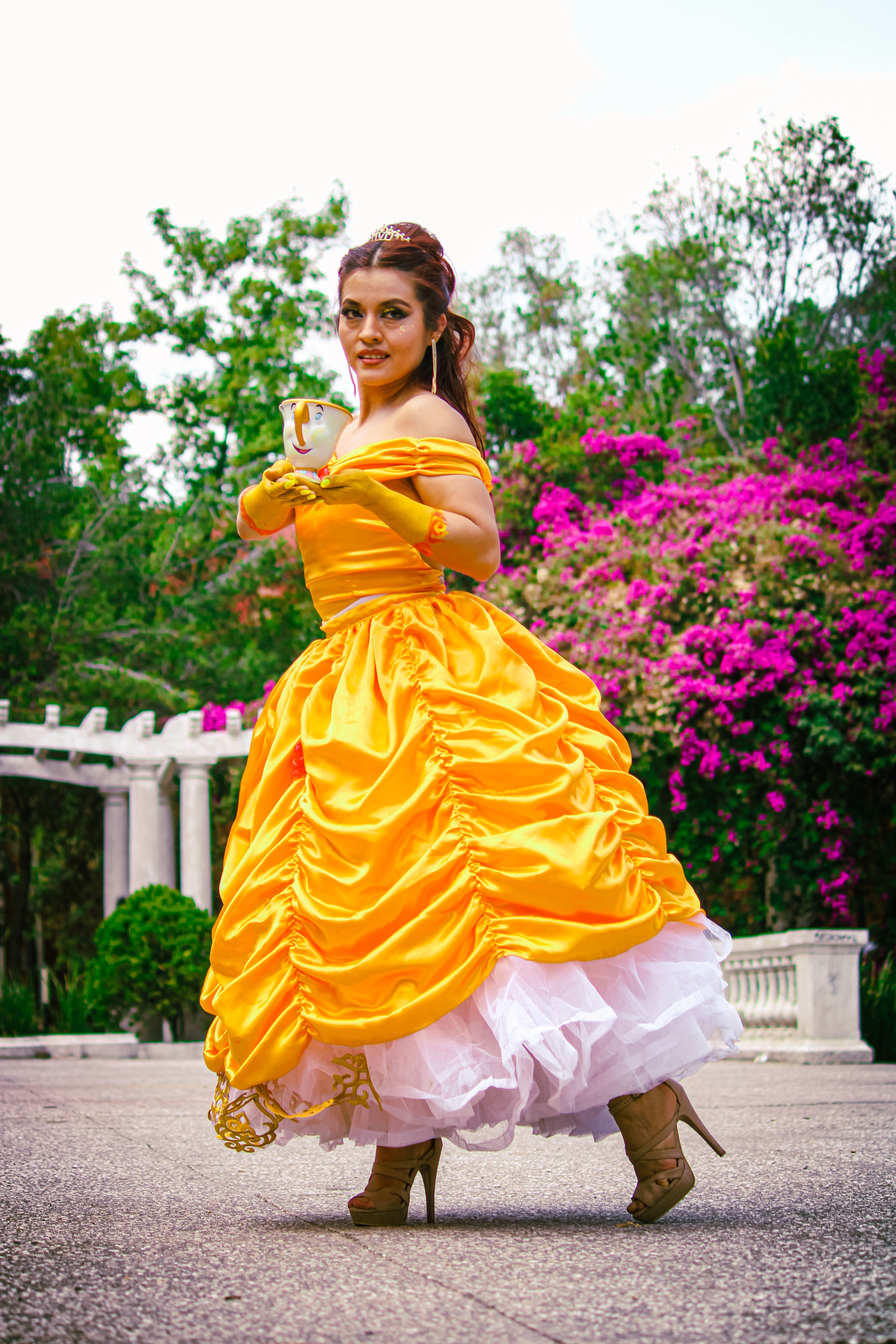 fairy inspired prom dress Plus Size Korean Yellow Fairy Dress – Pluspreorder main image 1