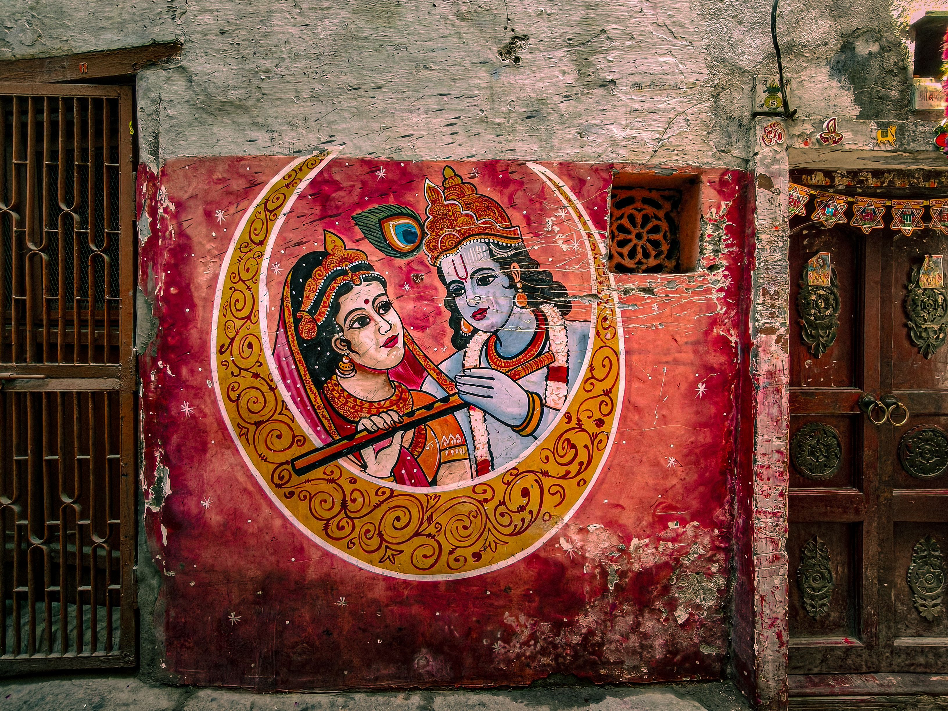 Banke Bihari temple lane in Vrindavan