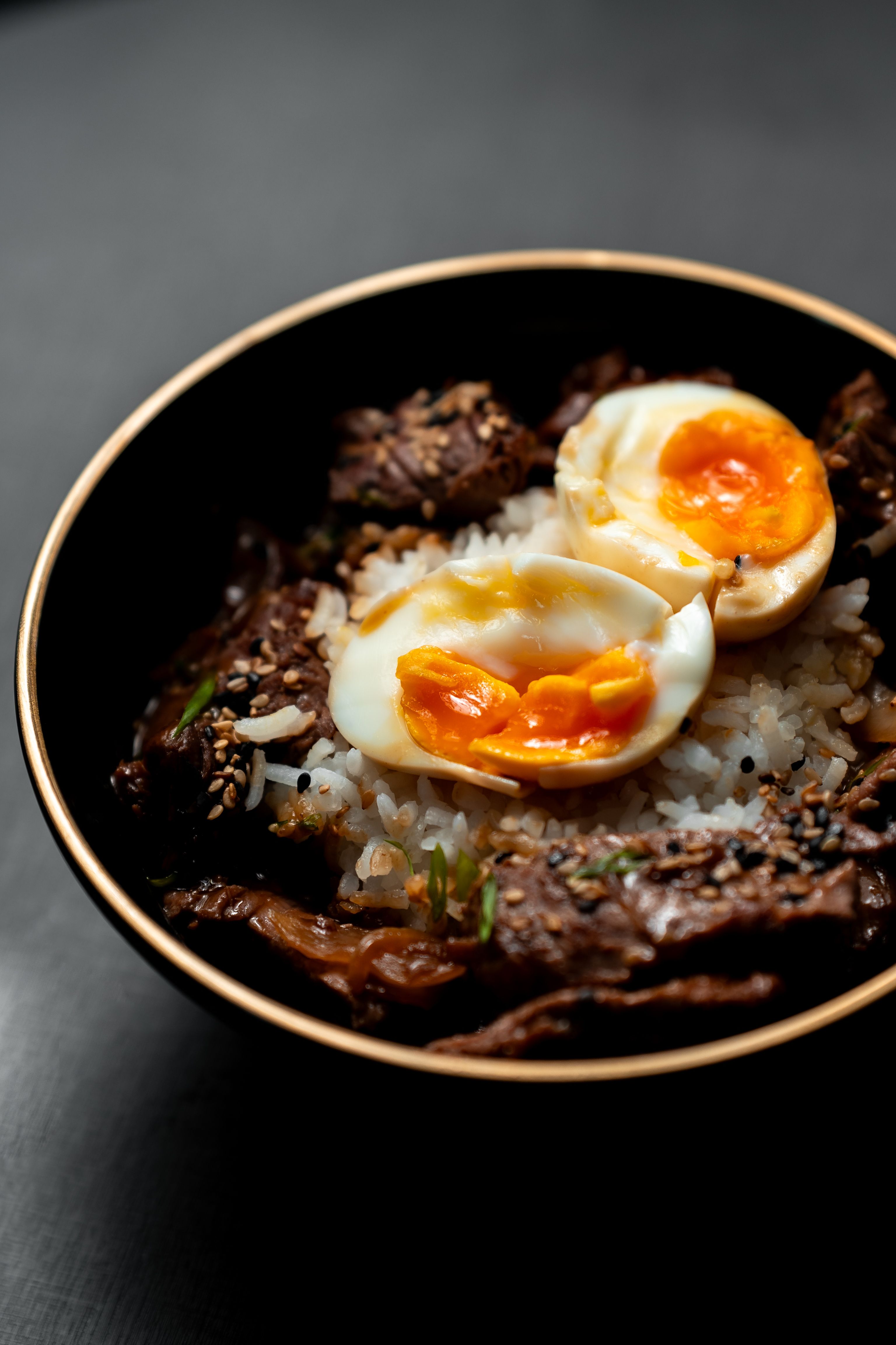 Delicious Beef and Egg Rice Bowl · Free Stock Photo