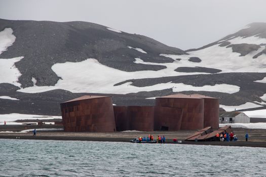 Historic whaling station at Deception — Antarctica