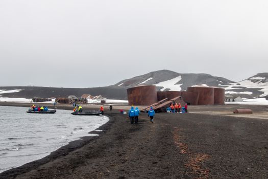 Historic whaling station at Deception — Antarctica