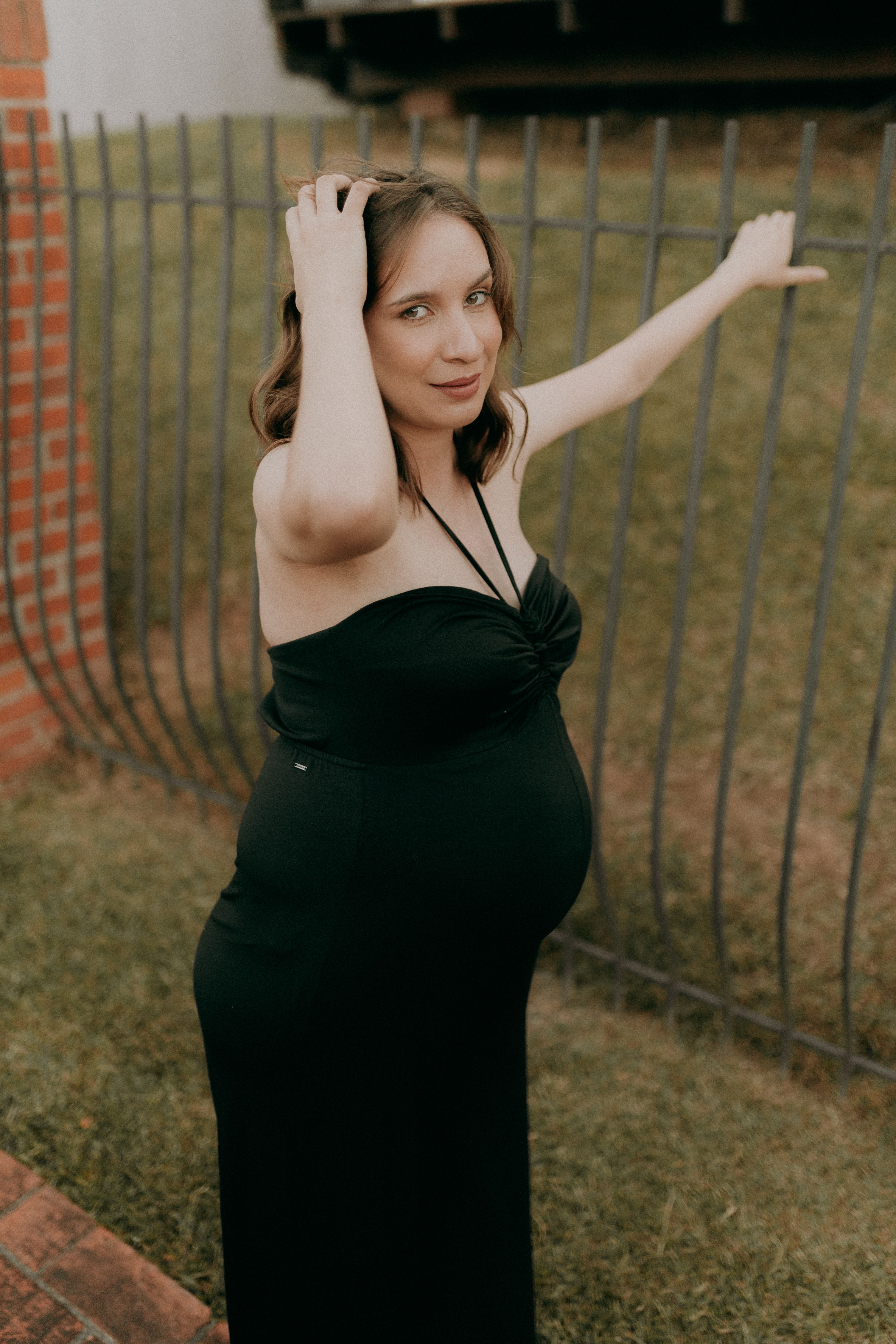 Elegant Pregnant Woman Posing Outdoors · Free Stock Photo