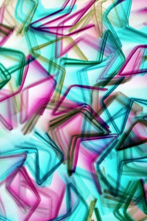 Free Vibrant abstract geometric pattern with overlapping shapes in teal, pink, and brown. Stock Photo
