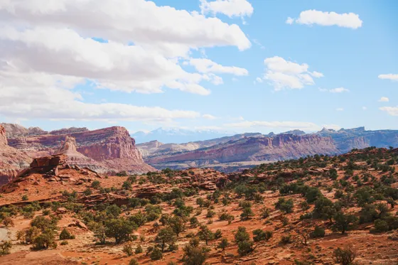 The narrows of the Grand Wash canyon slot in Capitol Reef