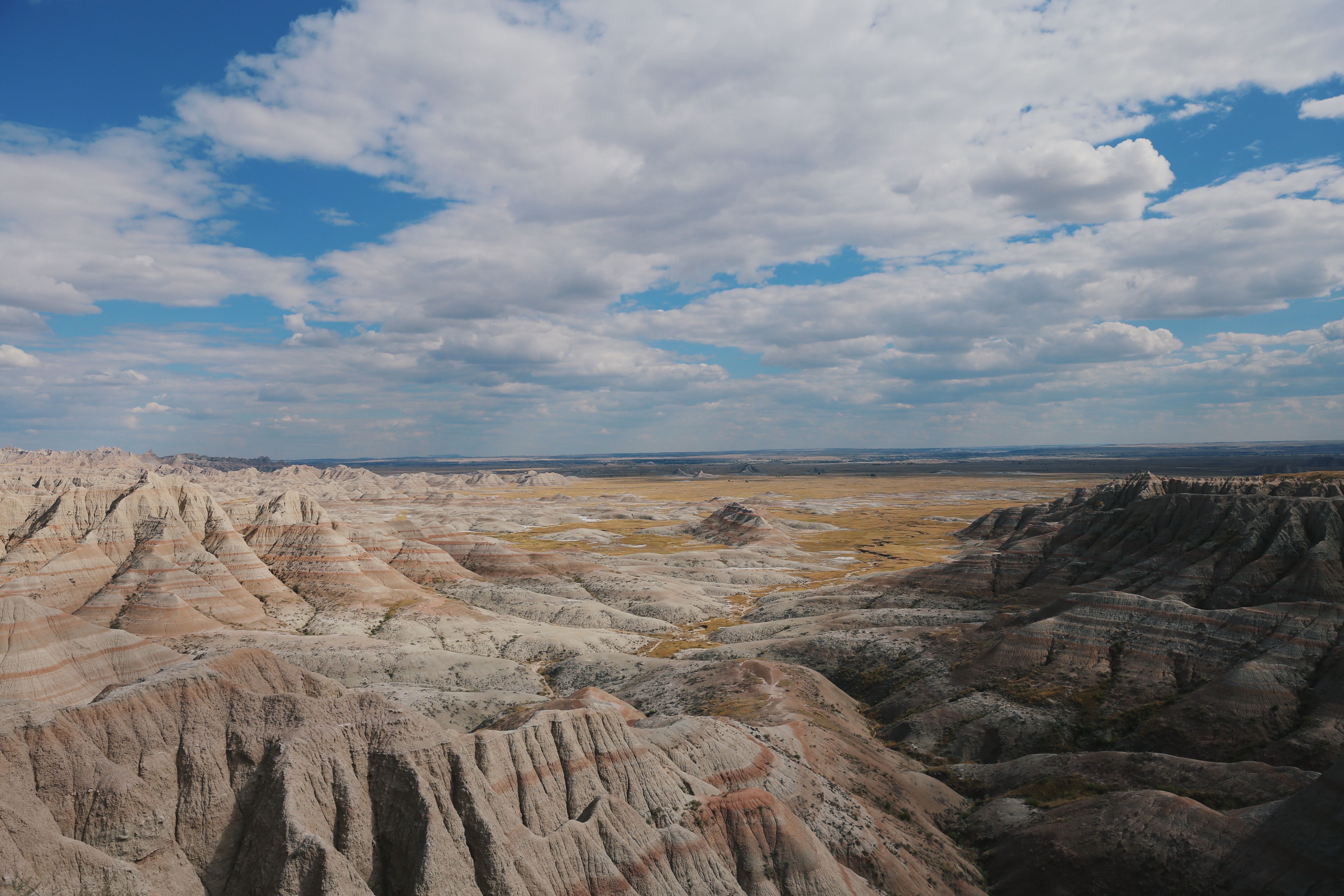 Vista Panorámica Del Parque Nacional Badlands En Dakota Del Sur · Foto ...