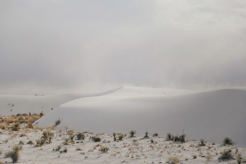 Free Majestic view of the white sand dunes at White Sands National Park, New Mexico, USA. Stock Photo