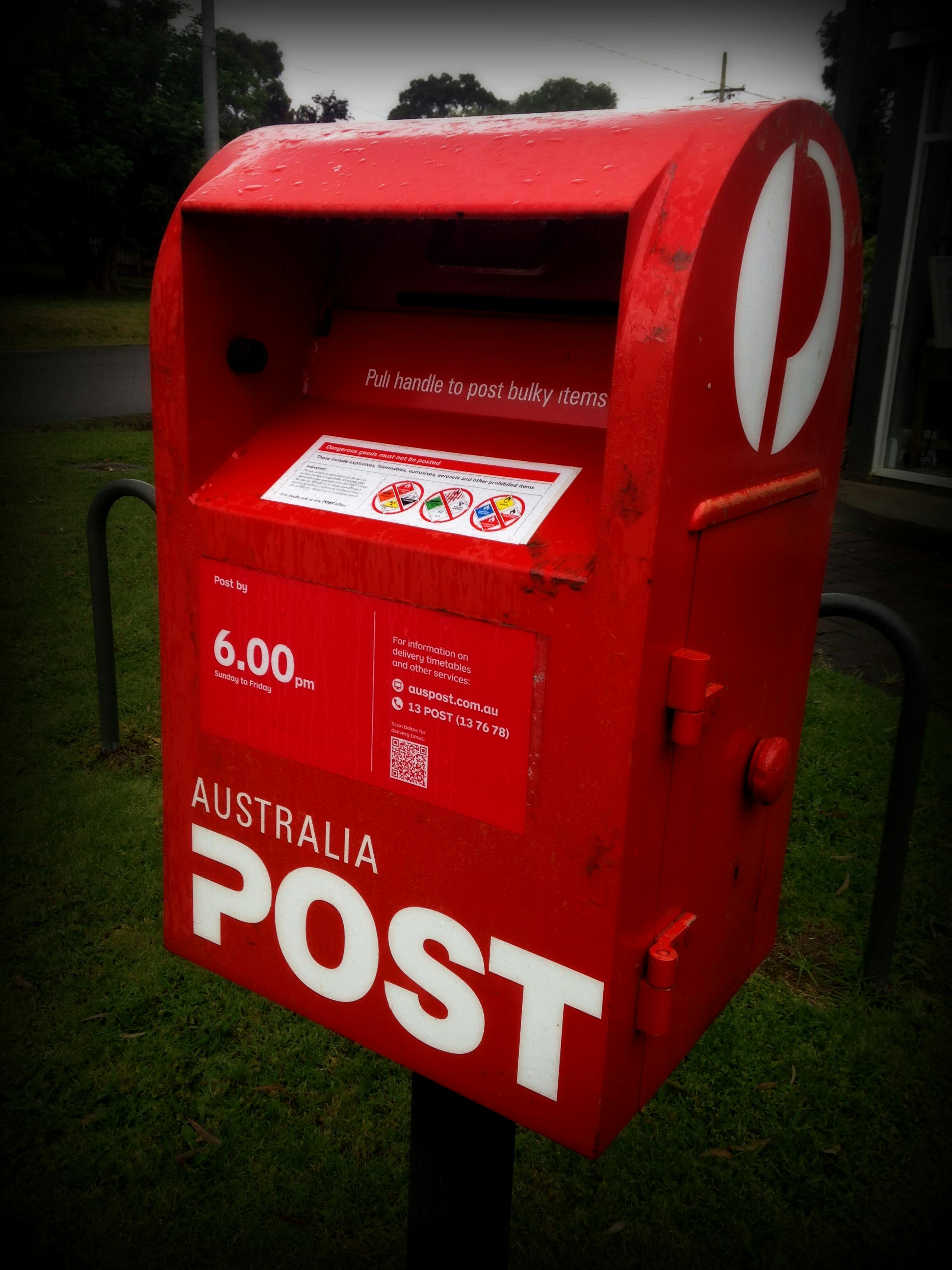 Free stock photo of australia, post, post box