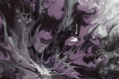 Free Mesmerizing abstract fluid art featuring swirling patterns in purple and gray tones. Stock Photo