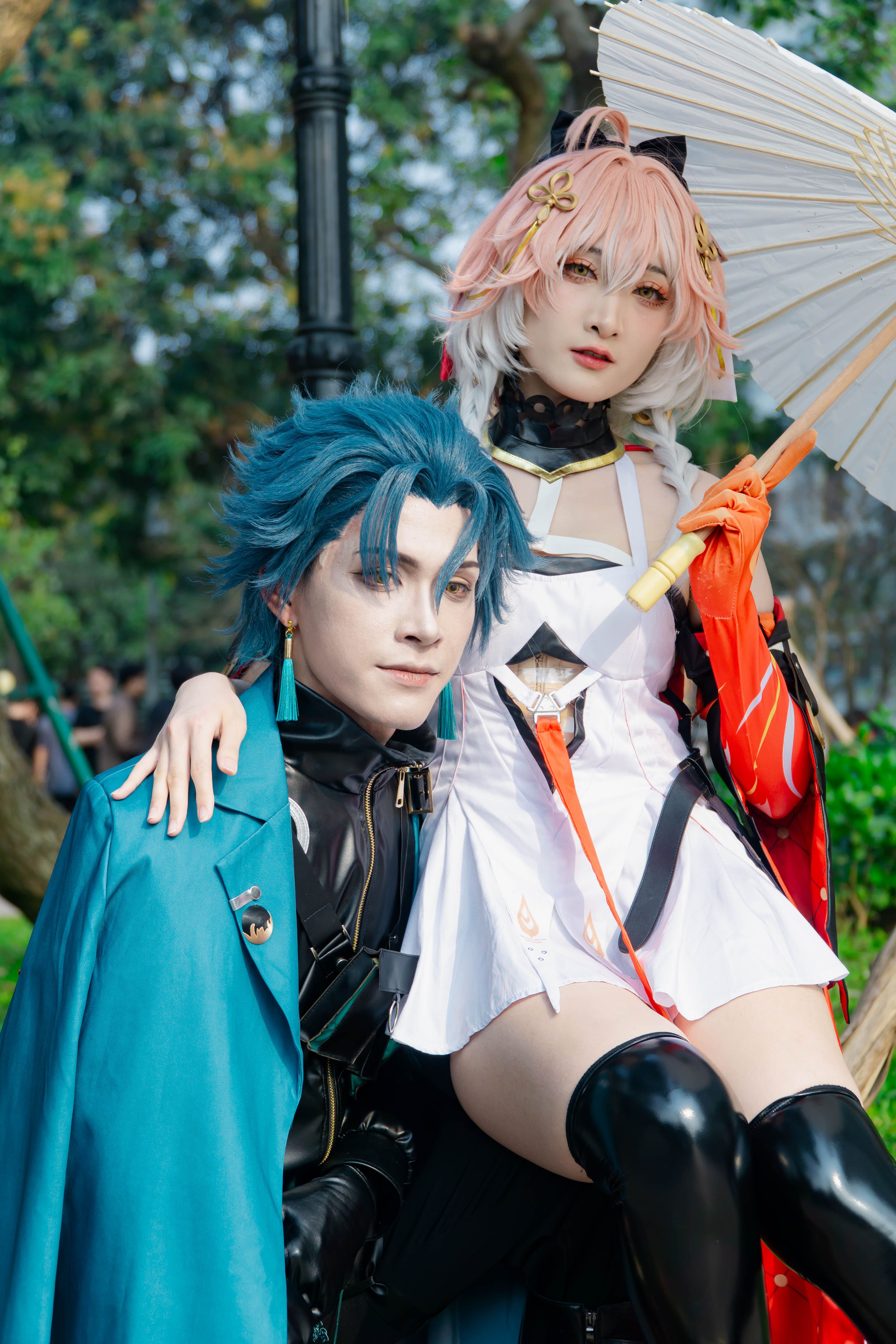 Vibrant Cosplay Portrait Outdoors