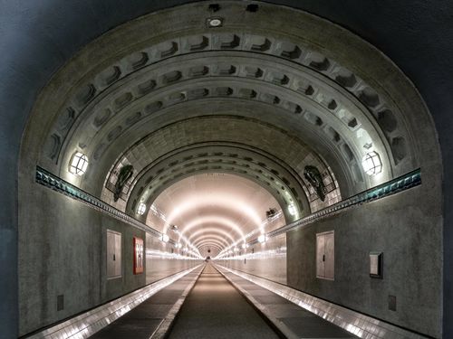 Free Explore the architectural beauty of the Old Elbe Tunnel in Hamburg, Germany. Stock Photo