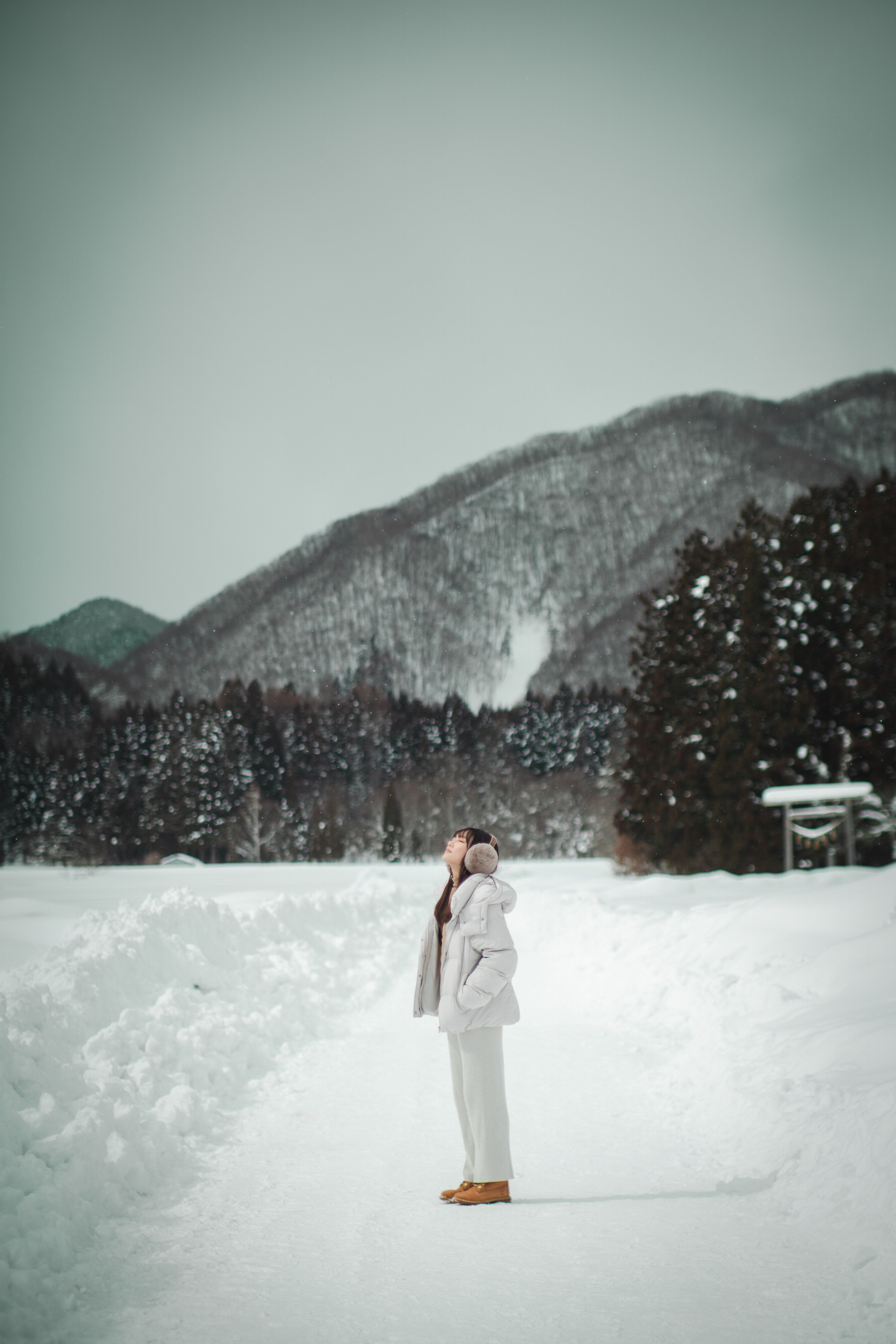 Ilmainen Winter Serenity Shimogossa, Fukushimassa Kuvapankkikuva