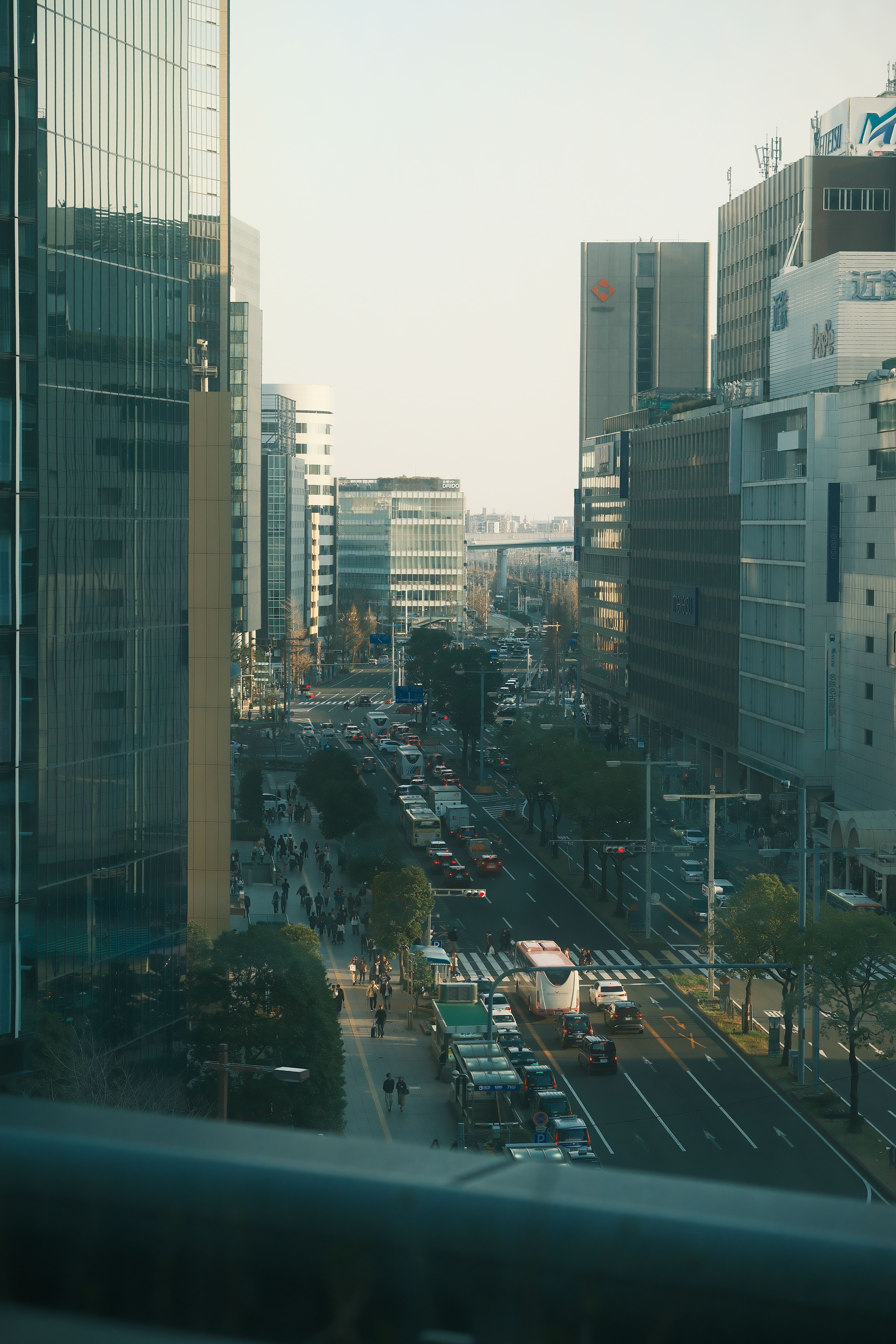 Urban Cityscape with Busy Street View · Free Stock Photo