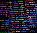 Colorful JavaScript Code on Monitor Screen