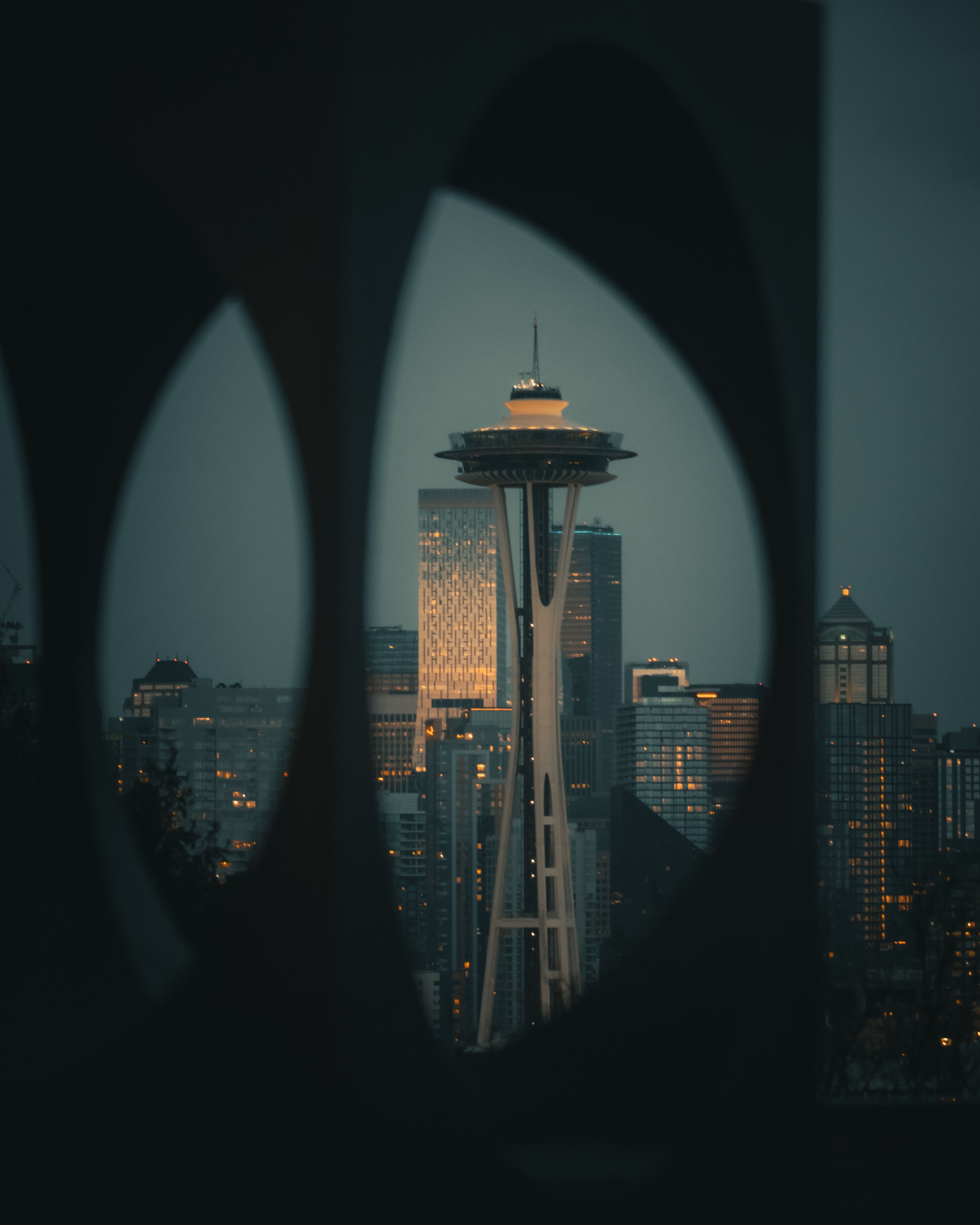 Seattle Skyline Featuring Iconic Space Needle · Free Stock Photo