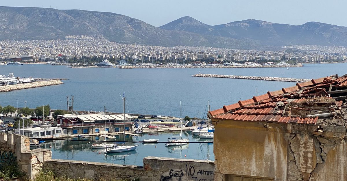 Piraeus View Scenic View of Piraeus Harbor from Ruins · Free Stock Photo