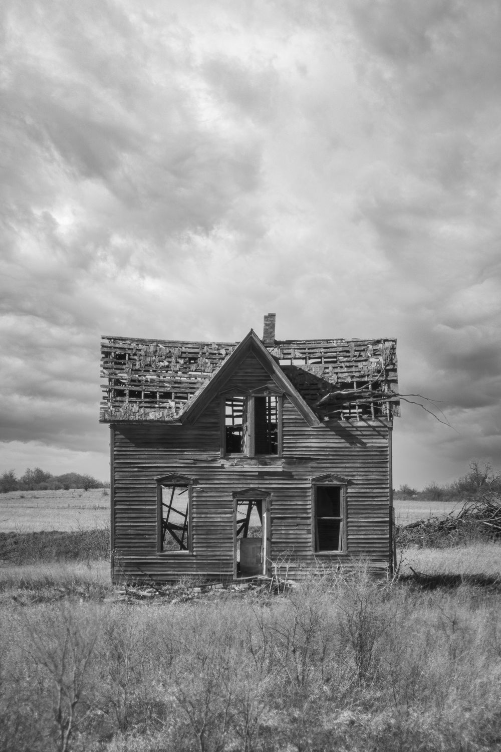 Kansas Rural Stock Image Abandoned Farmhouse in Rural Kansas Landscape · Free Stock Photo