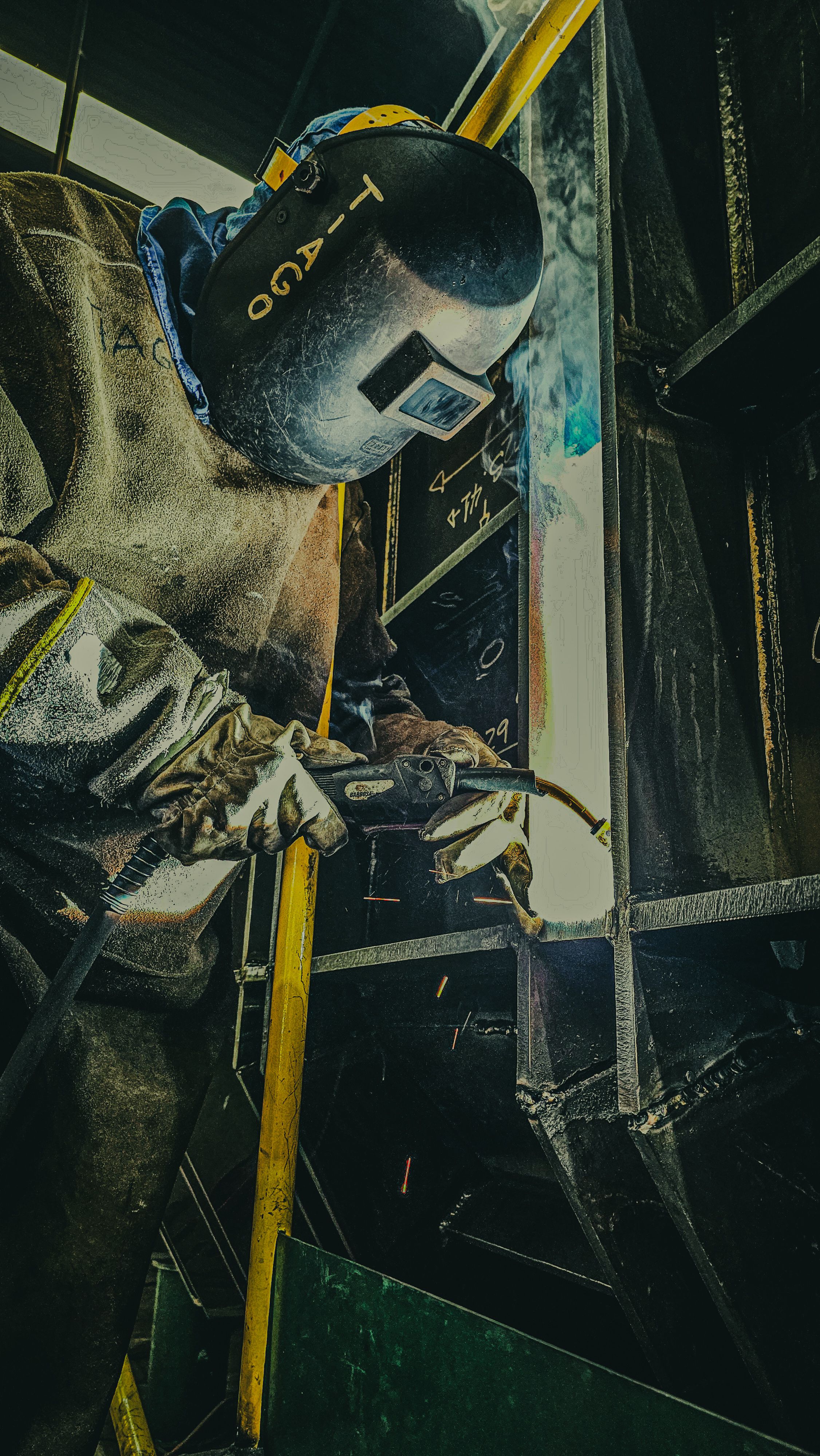 Welder at work