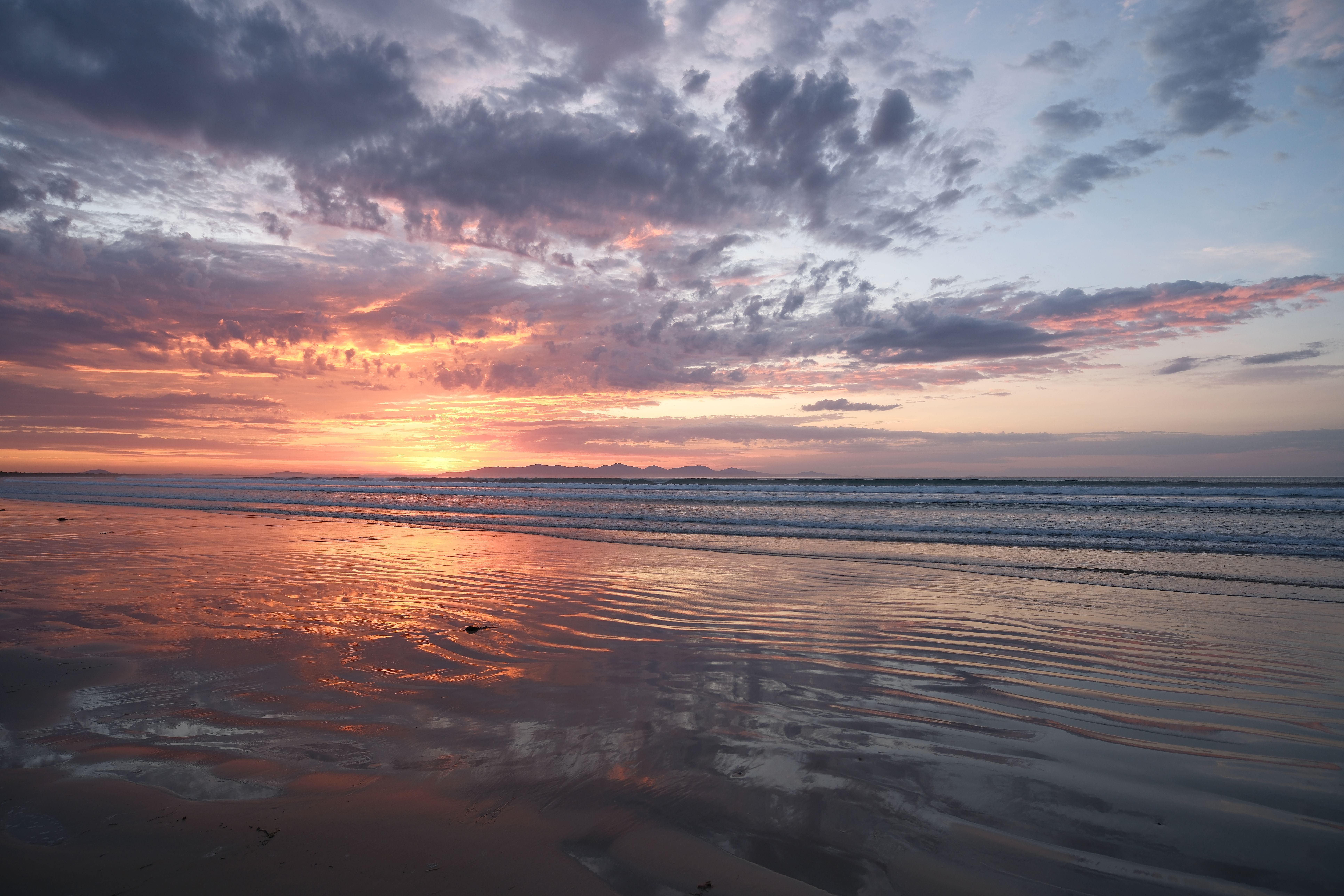 Stunning Beach Sunset with Colorful Sky · Free Stock Photo