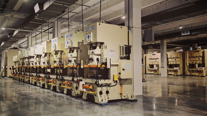 Factory floor with machinery