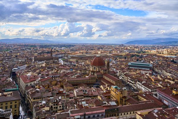 Aerial view of Florence with Il Duomo