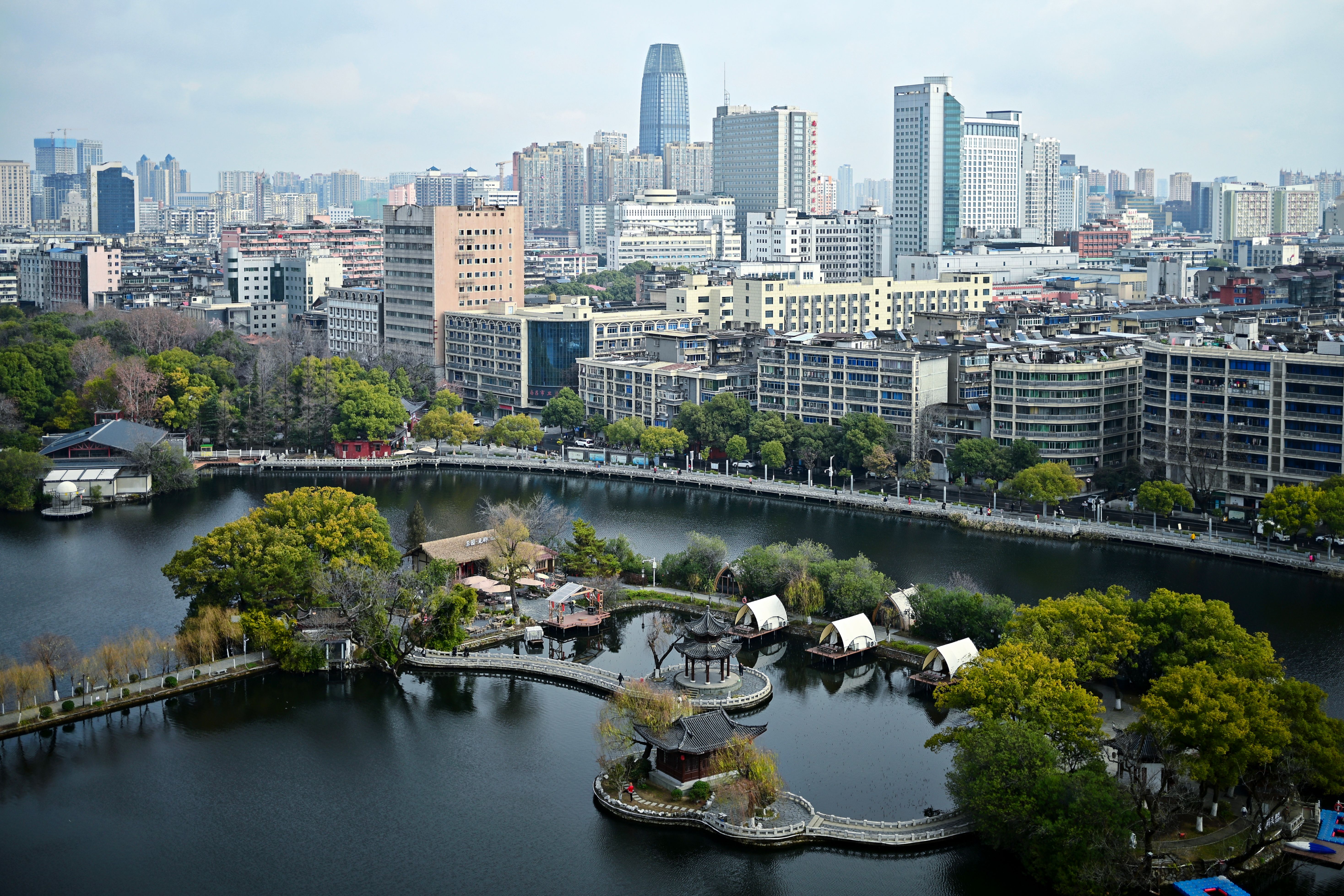 Image showcasing Aerial View of Urban Park in Cityscape · Free Stock Photo