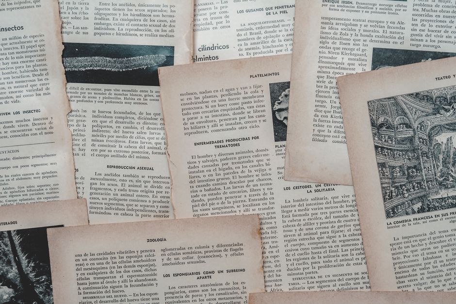 A collection of vintage Spanish book pages, showcasing classic literature and historical writings, Venezuela.