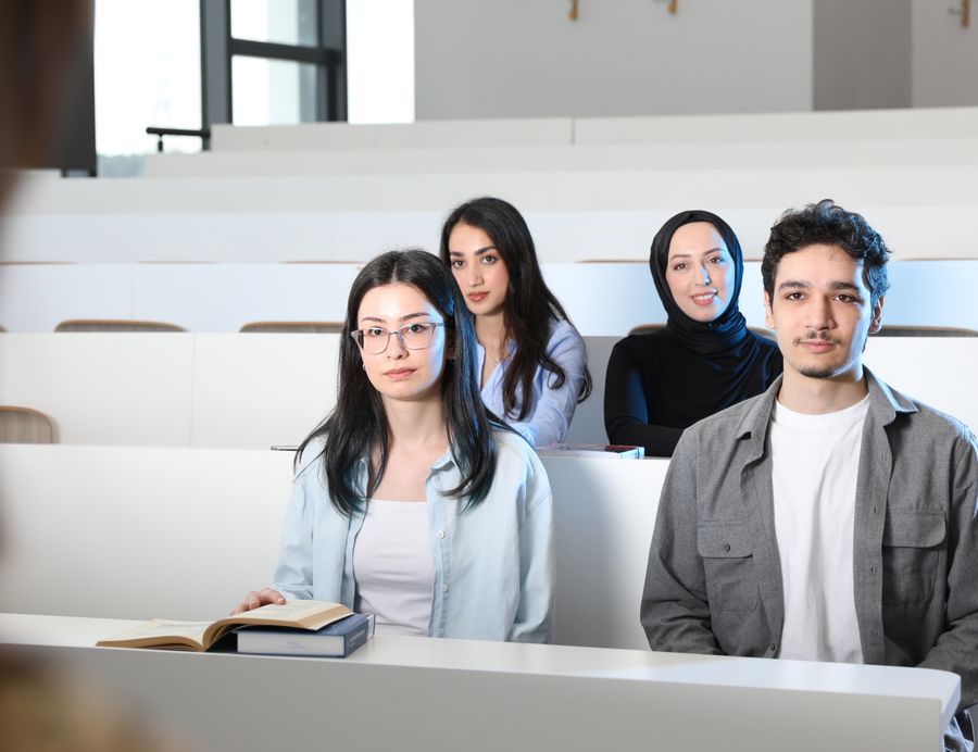 University students in a lecture hall