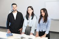 Young Professionals Collaborating in Office