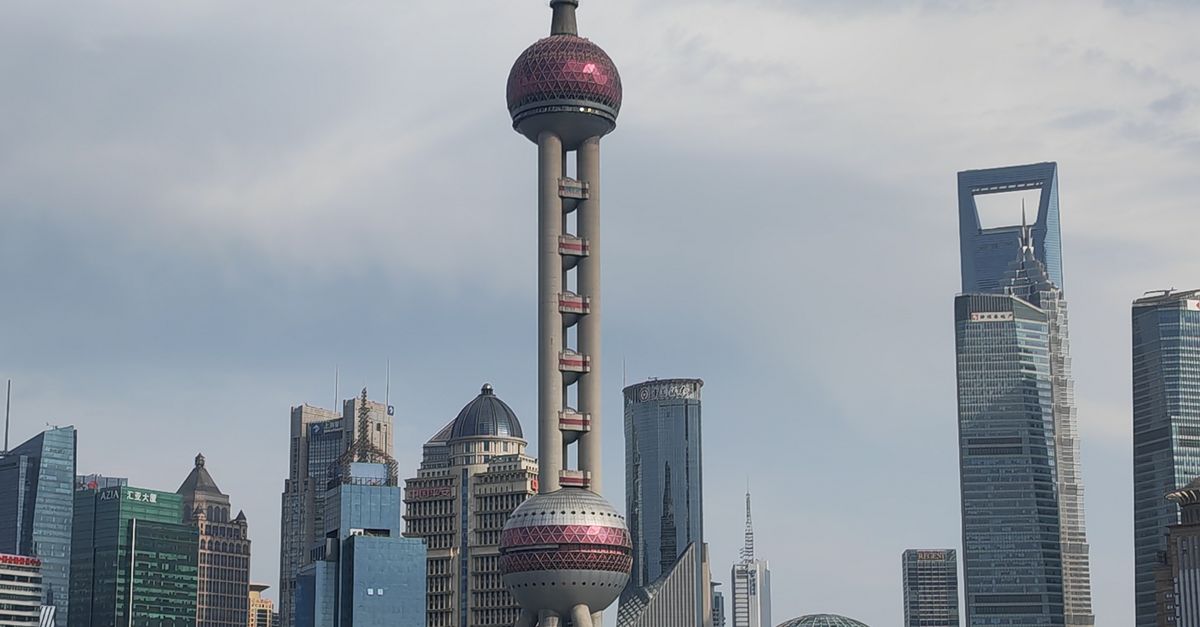 Scenic view of Shanghai's skyline featuring the iconic Oriental Pearl Tower.