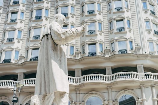 A White Concrete Statue