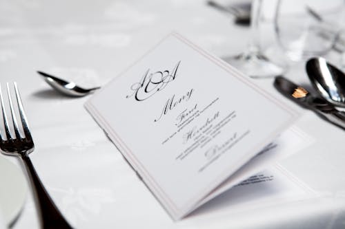 Free Close-up of Menu Stock Photo