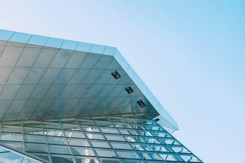 Low Angle Shot Of A Modern Building With Glass Exterior