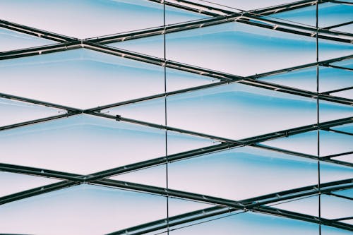 Free Metal Frame Glass Ceiling Stock Photo