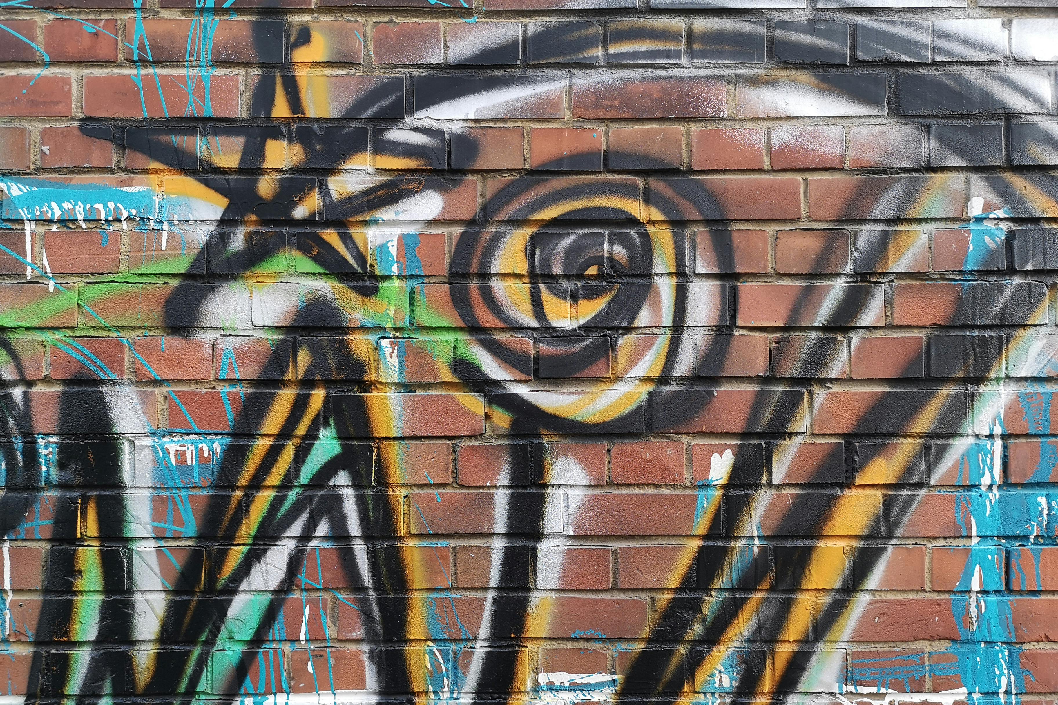 Free stock photo of brick wall, detail, graffiti