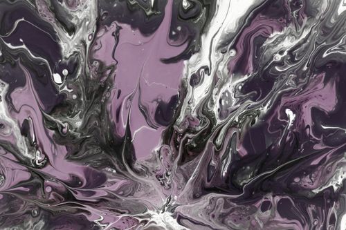 Free Swirling abstract fluid art piece with purple and black tones, creating a dynamic visual effect. Stock Photo