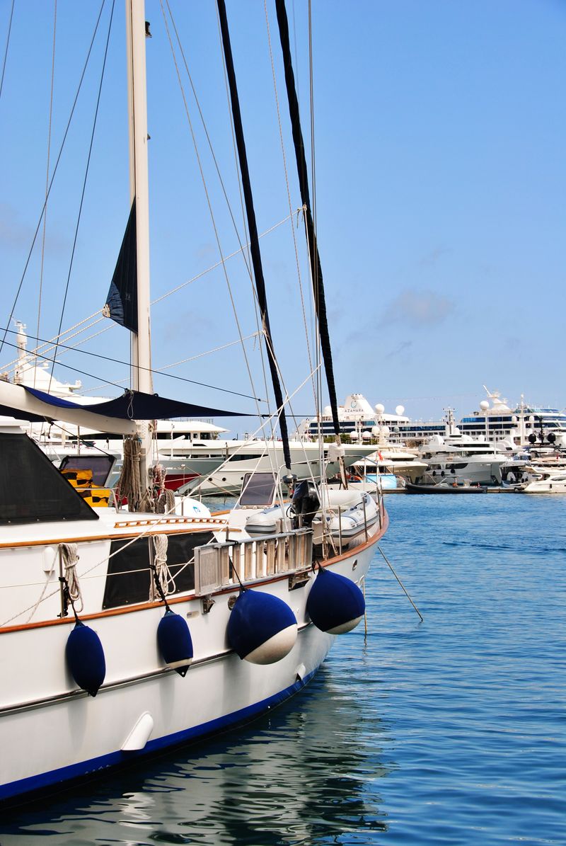 Luxury yachts docked in Monaco