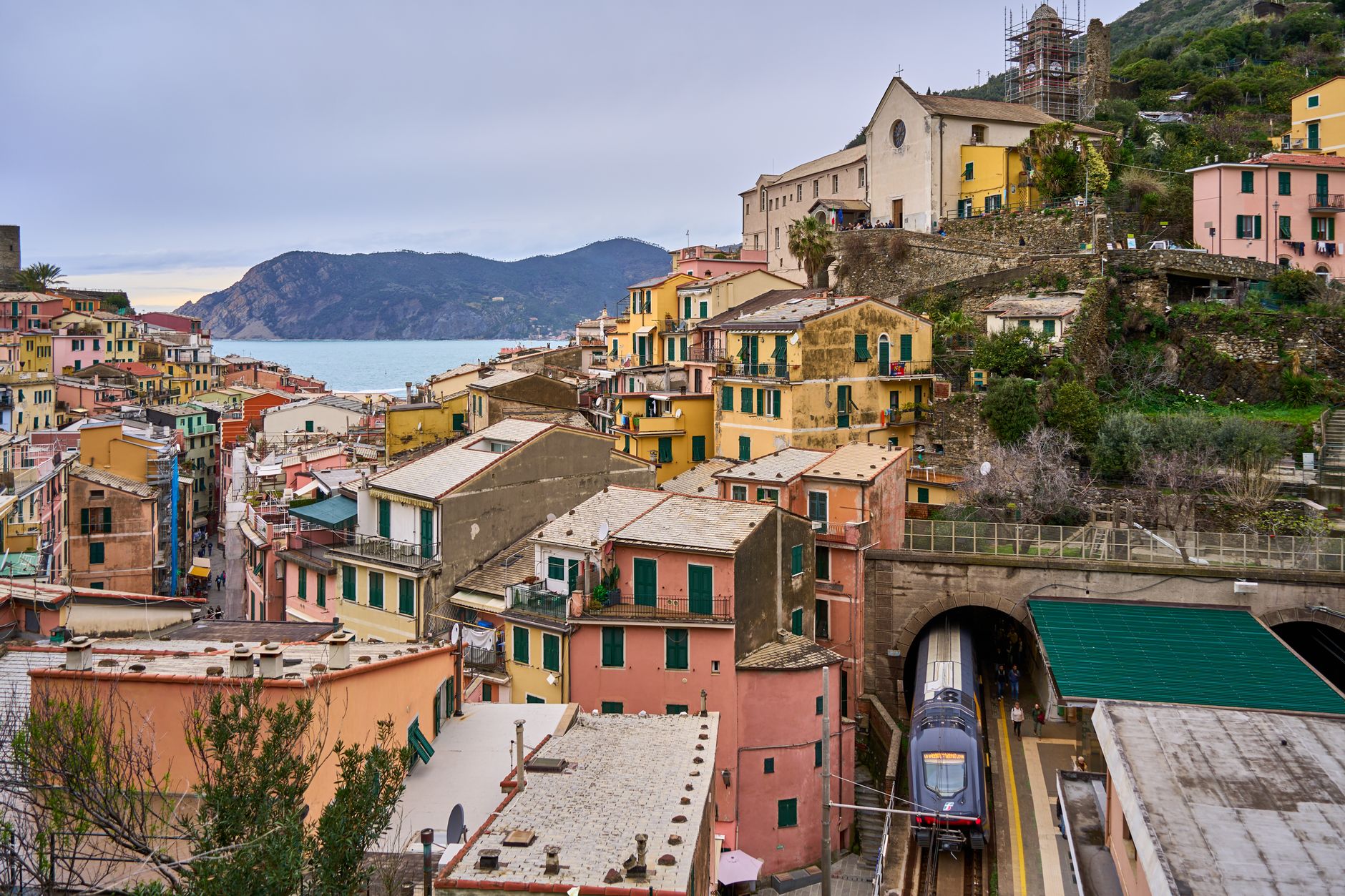 Italy countryside rail view