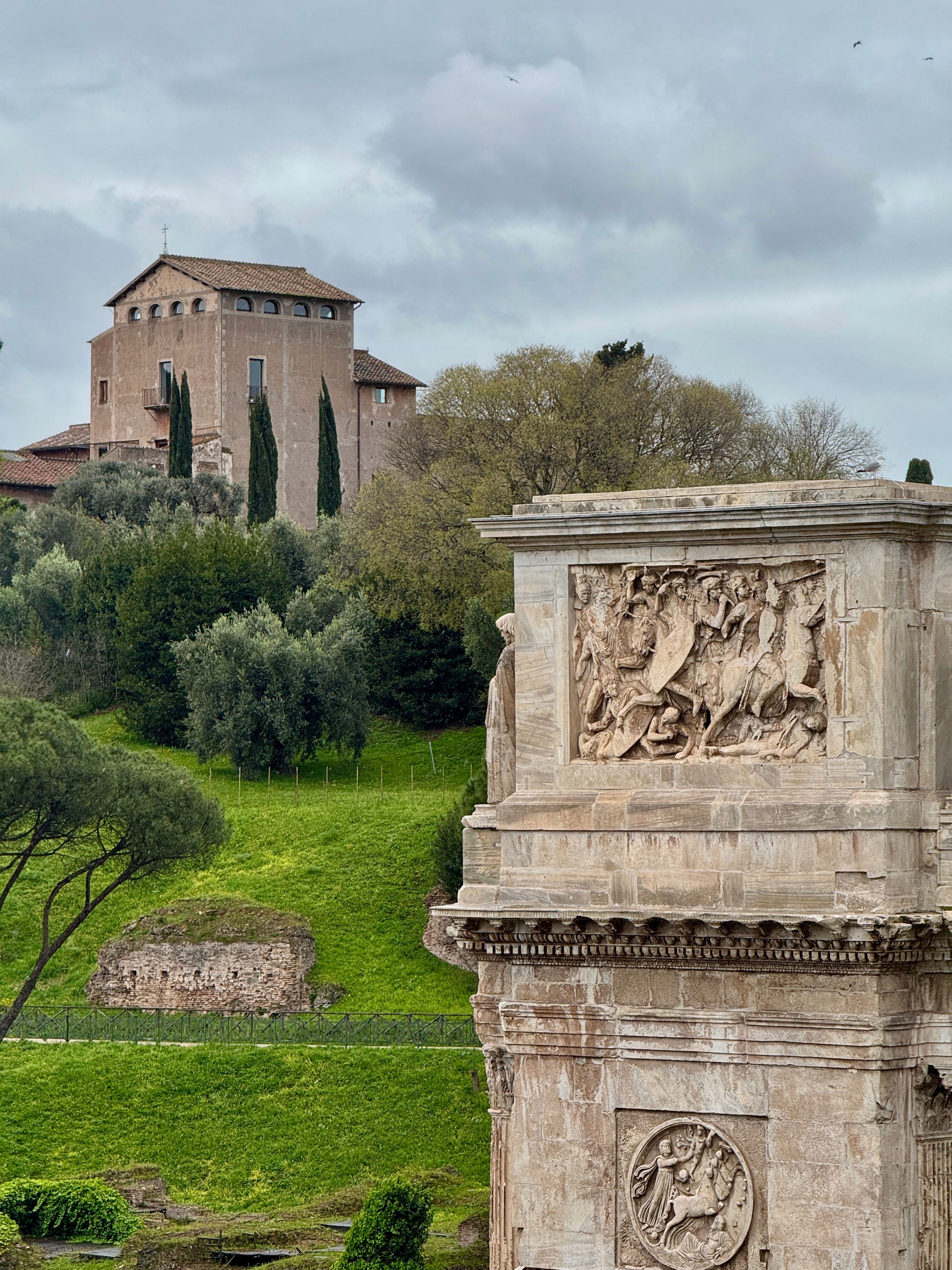 Historic Roman Architecture in Lush Green Setting · Free Stock Photo
