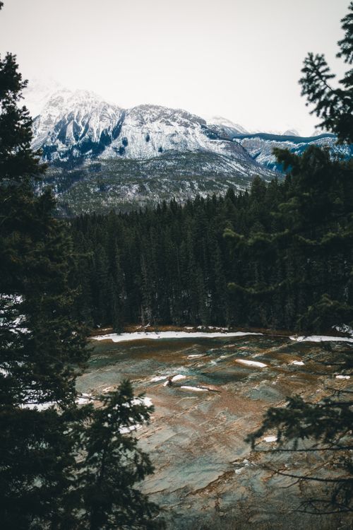 Free Stunning view of rugged mountains and forest in British Columbia, Canada. Stock Photo