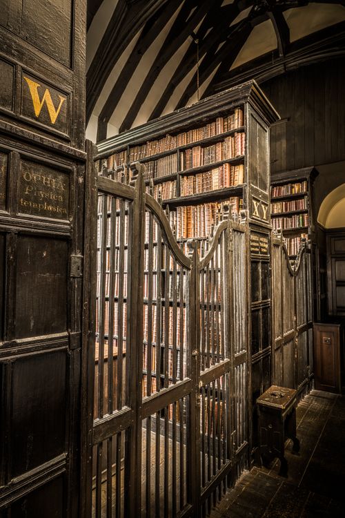 Chetham Interior De La Histórica Biblioteca De Chetham En Mánchester · Foto de ...