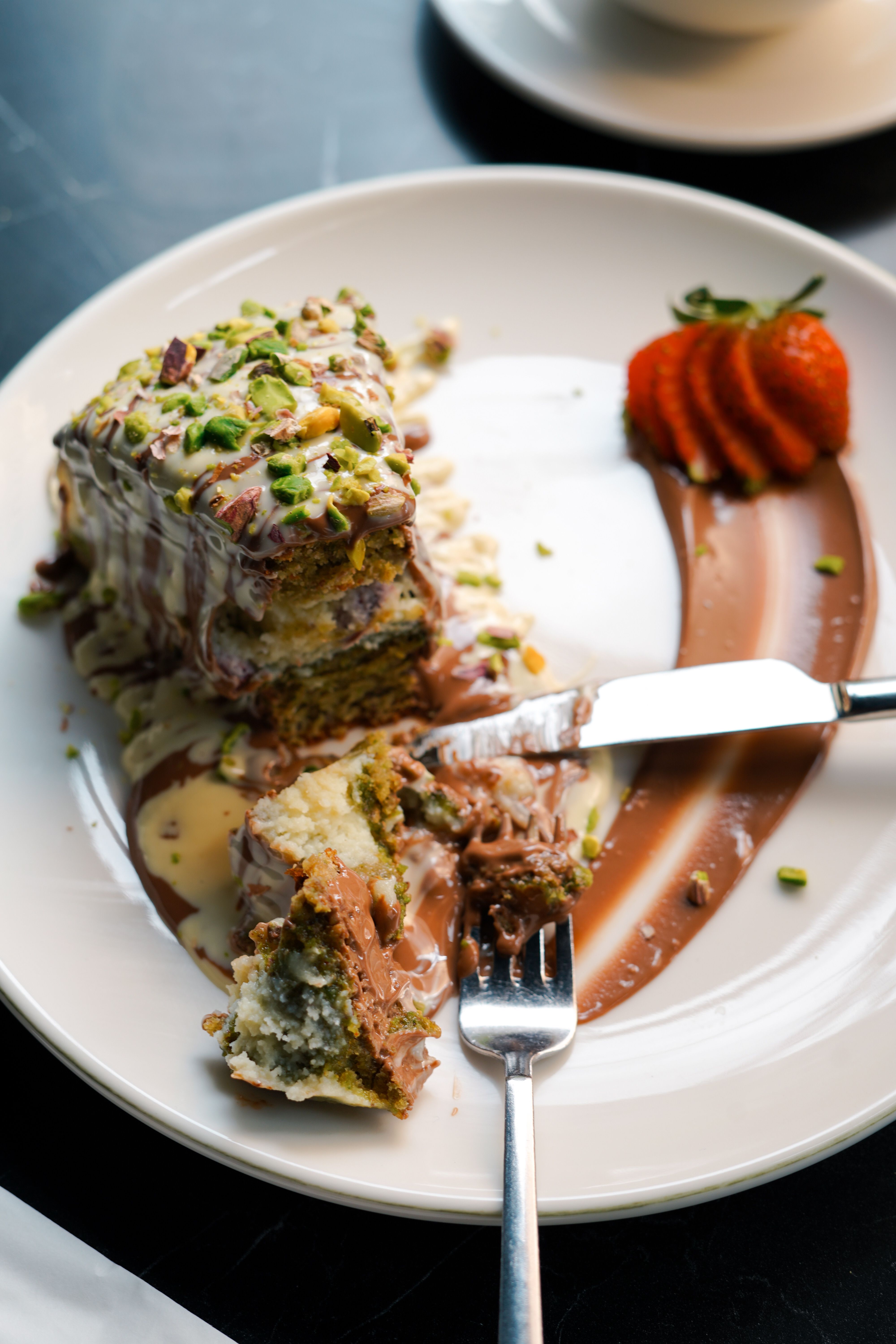 Pistachio Chocolate Cake