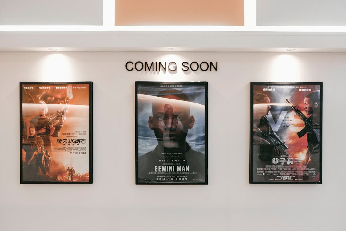 Free Three Assorted Movie Posters Stock Photo