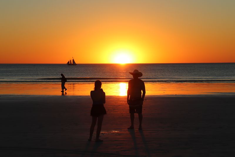 Australian beach at sunset