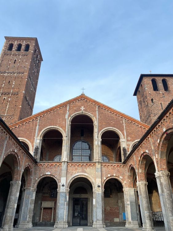 Rustic Basilicas Ancient Brick Basilica with Towering Architecture · Free Stock Photo